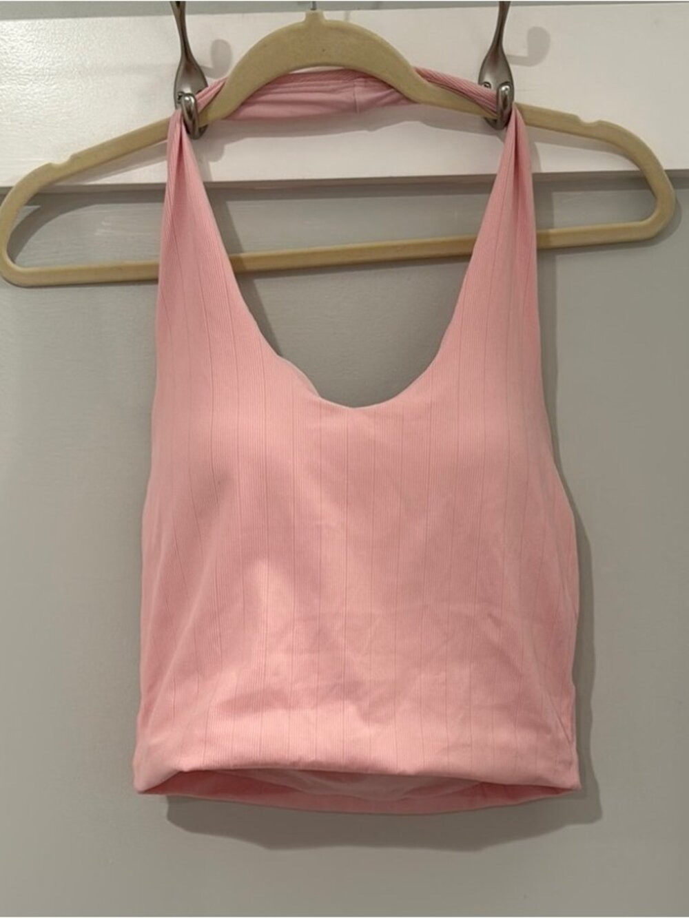 Pink Backless Crop Tank Top - Picture 1 of 2
